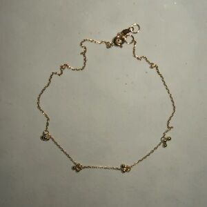 10K GOLD CLUSTER ANKLET